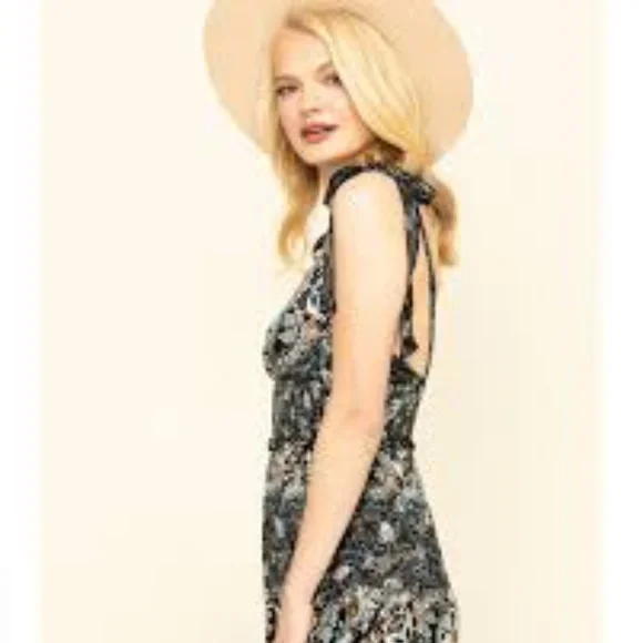 chinese dress ladies Mythos Print Milkmaid Smock Midaxi Dress – Disturbia main image 0
